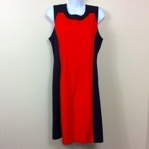 Calvin Klein black and red slimming dress. Size 10 stretch